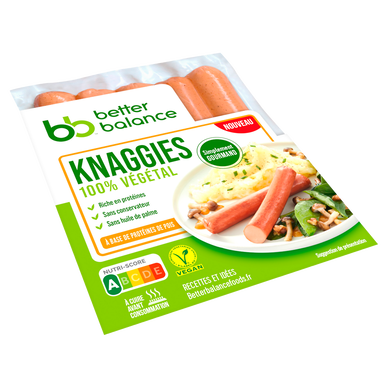 Saucisses Knaggies 100% végétal - BETTER BALANCE - x5 - 200g