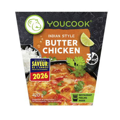 Filet de poulet, sauce tomate à l'indienne et riz YOUCOOK 420g