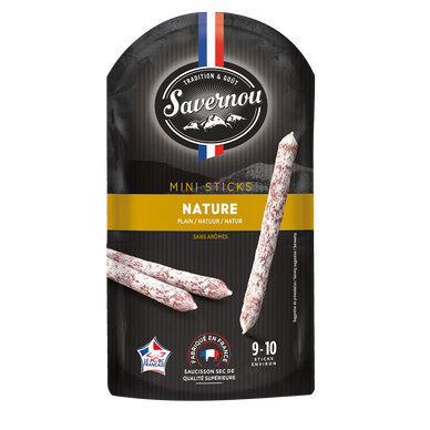 Mini saucisson stick nature SAVERNOU 100g