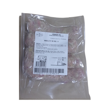 Andouillette pur porc BERNAUDEAU, 4X125g soit 500g