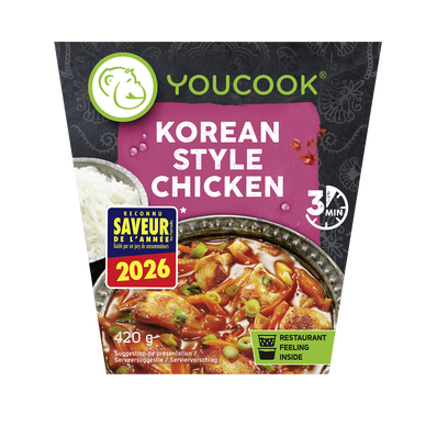 Korean style chicken blanc poulet oignons riz et carottes YOUCOOK 420g