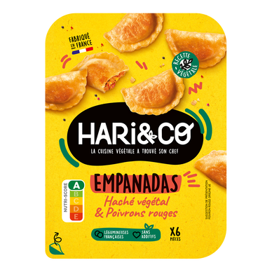 Empanadas haché végétal et poivrons rouges HARI&CO x6 120g