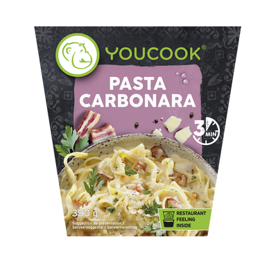 Plat de pâtes à la carbonara YOUCOOK 390g