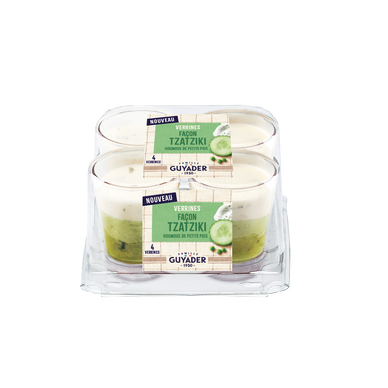 Verrines façon Tzatziki et houmous de petit pois, 4x40g