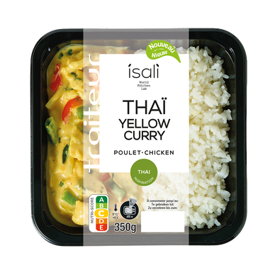 Poulet curry jaune thai, ISALI, 1 part, 350g