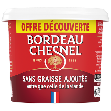 Rillette pur porc sans graisse BORDEAU CHESNEL, 220g
