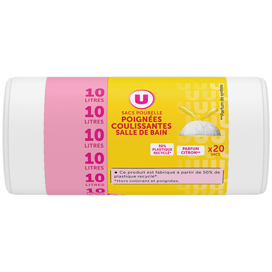 Sacs poubelle parfumés spécial salle de bain - 10L - x20