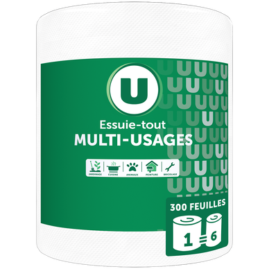Essuie-tout multi-usage blanc maxi rouleau  x1