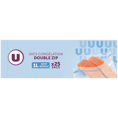 Sacs congélation petite taille à fermeture zip normés NF  x25