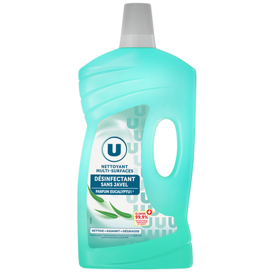 Nettoyant desinfectant sols&surface sans javel, flacon 1L