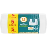 Sac poubelle à poignées spécial salle de bain, 5L x30