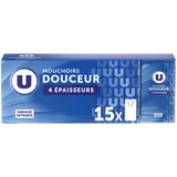 Mouchoirs blanc classique 4 plis  15 paquets de 9 mouchoirs