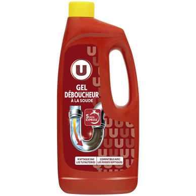 Gel déboucheur à la soude  flacon de 1l