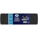 Sacs poubelle ultra résistant 100% recyclé liens coulissants  - 30L -x20