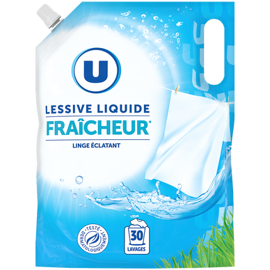 Lessive liquide - Fraicheur - 30 lavages - RECHARGE - 1.5 l