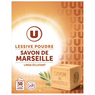 Lessive en poudre - Savon de Marseille - 50 lavages - 2.5 kg