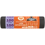 Sacs poubelle 100% recyclé lien classique - 100L - x10