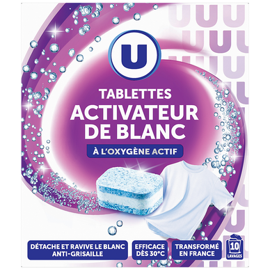 Activateur de lavage blanc 10 tablettes