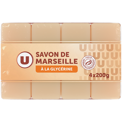 Savon de Marseille glycériné 4x200g