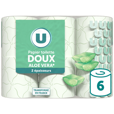 Papier toilette aloe vera 2 plis x6