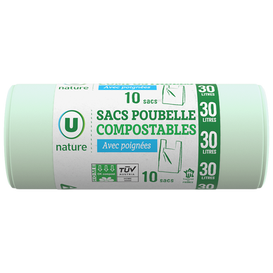Sacs poubelles compostables 10x30L