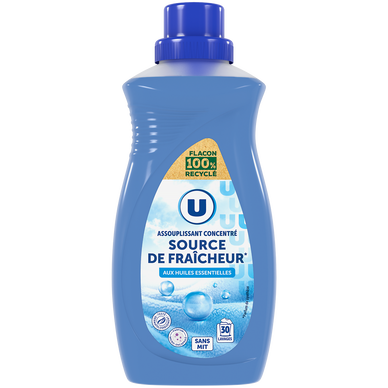 Adoucissant concentré parfum source de fraîcheur  flacon de 750ml