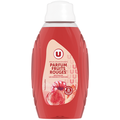 Mèche désodorisante 2 en 1 parfum fruits rouges  flacon de 375ml