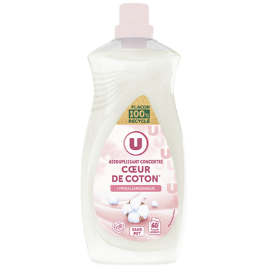 Adoucissant concentré coeur de coton  60 lavages, 1,5L