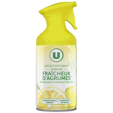 Désodorisant  U  fraîcheur d'agrumes 250ml