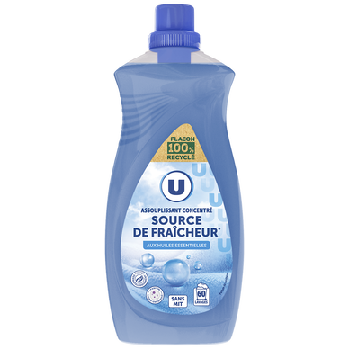Adoucissant concentré parfum source de fraîcheur  60 lavages, 1,5L