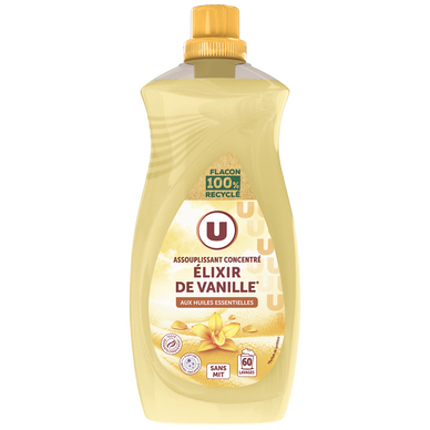 Adoucissant concentré parfum élixir de vanill. flacon 60 lav. 1,5l