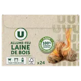 Allume-feu laine de bois, x24