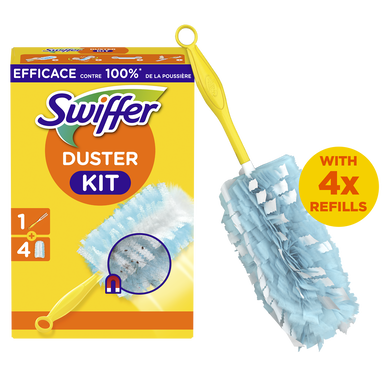 SWIFFER Kit De Dépoussiérage (1 Manche + 4 recharges)