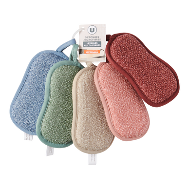 Éponges microfibre x5