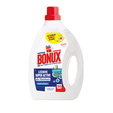 Lessive liquide BONUX fraîcheur 50 lavages 2,25l
