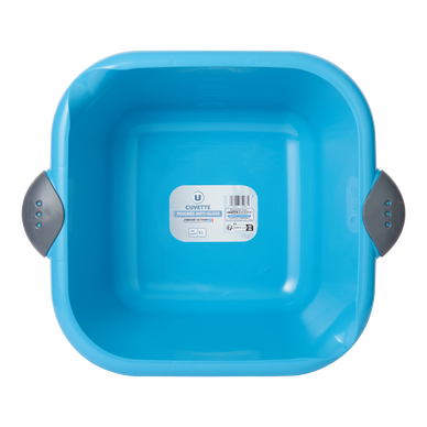 Cuvette carrée 5l colori assorti:bleu et gris-bec