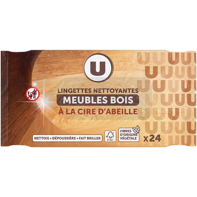 Lingettes meuble en bois x24
