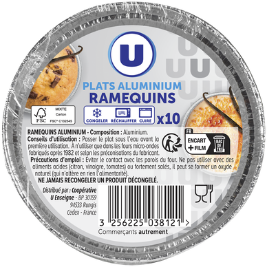 Ramequins aluminium  x10