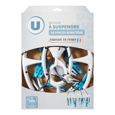 Séchoir à suspendre - 16 pinces