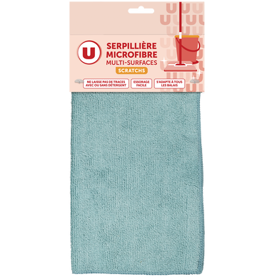 Serpillière en microfibre avec scratchs multi-surfaces