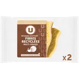 Eponge grattante fibres recyclées multi-usages - x2