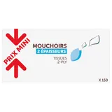 Mouchoirs 2 épaisseurs PRIX MINI - boîte x150