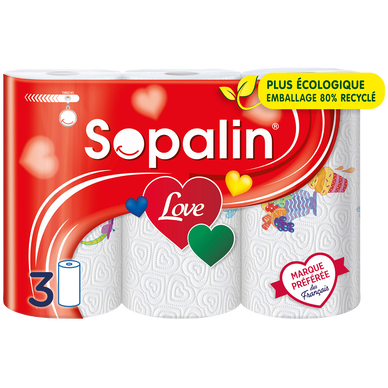 Essuie-Tout SOPALIN Love decore fsc x3