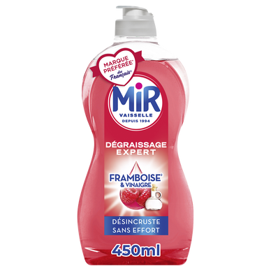 Liquide vaisselle vinaigre framboise dégraissant MIR VAISSELLE - 450ml