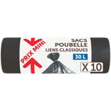 Sacs poubelle liens classiques PRIX MINI - 10X30L