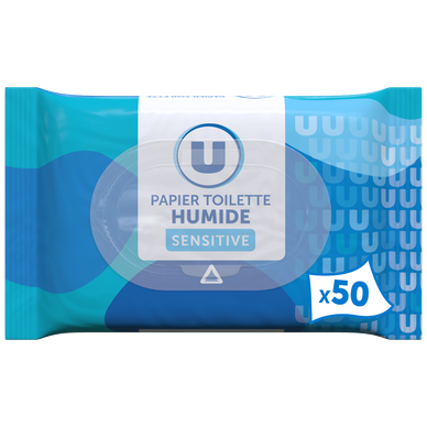 Papier toilette humide sensitive x50