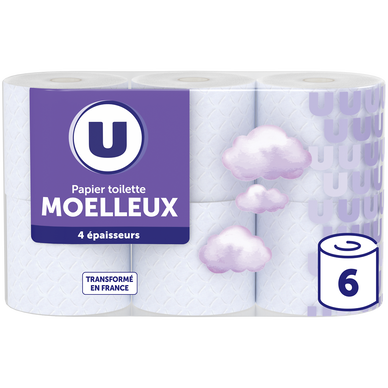 Papier toilette ultra doux blanc 4 plis  x6
