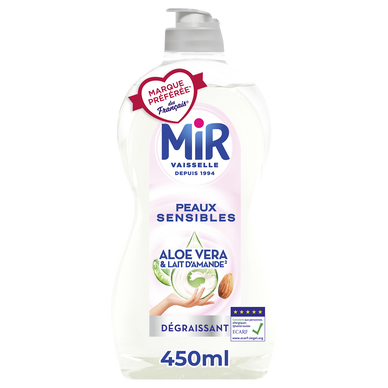 Liquide vaisselle aloe vera pour peaux sensibles MIR VAISSELLE - 450ml