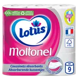 Papier toilette extrait de lotus aquatube 3 Plis MOLTONEL - x9 rouleaux