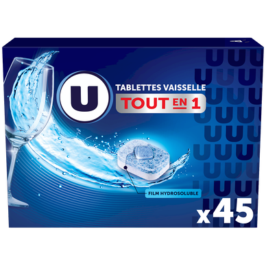Tablettes lave-vaisselle tout en 1 , boîte de 45
